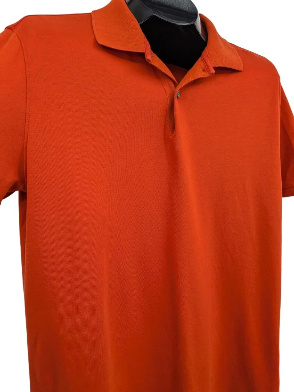 Banana Republic Luxury Touch Performance Polo Shirt Burnt Orange Normcore Large